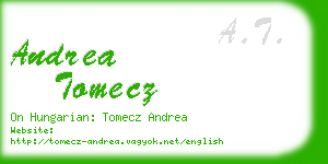 andrea tomecz business card